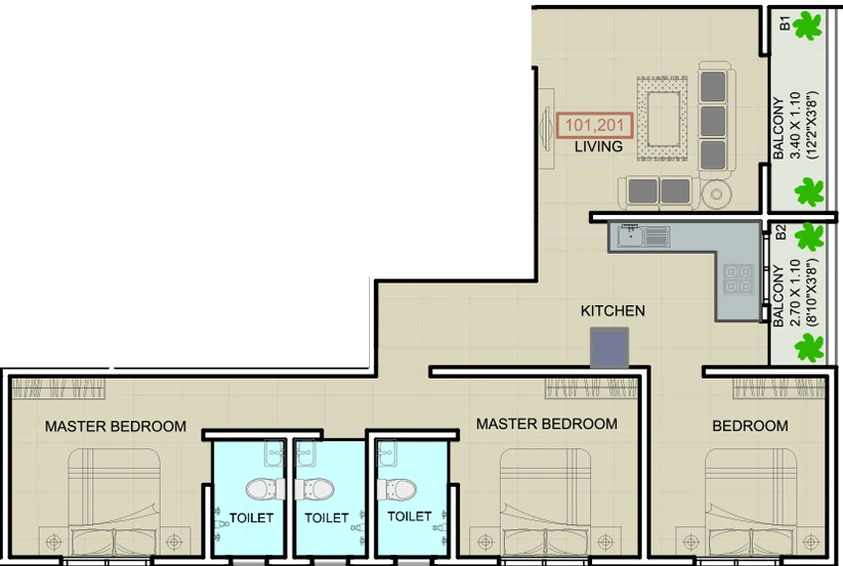 3 BHK Flat in Victory Rajlaxmi Residency in Ghotawade, Pune - Image 626585