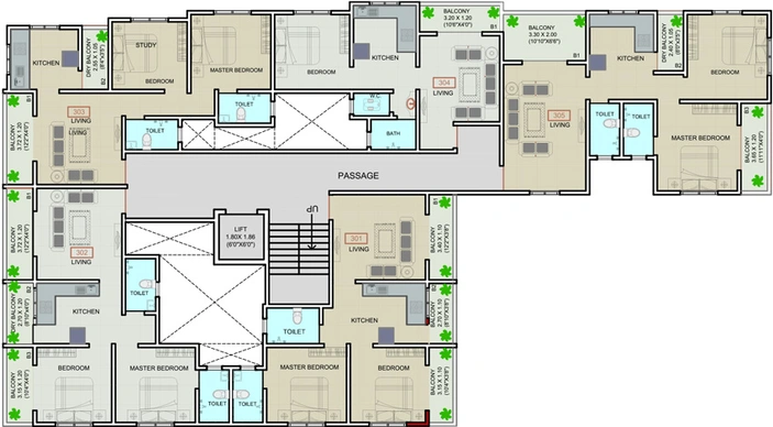 Floor Plan of Victory Rajlaxmi Residency in Ghotawade, Pune - Image 81156
