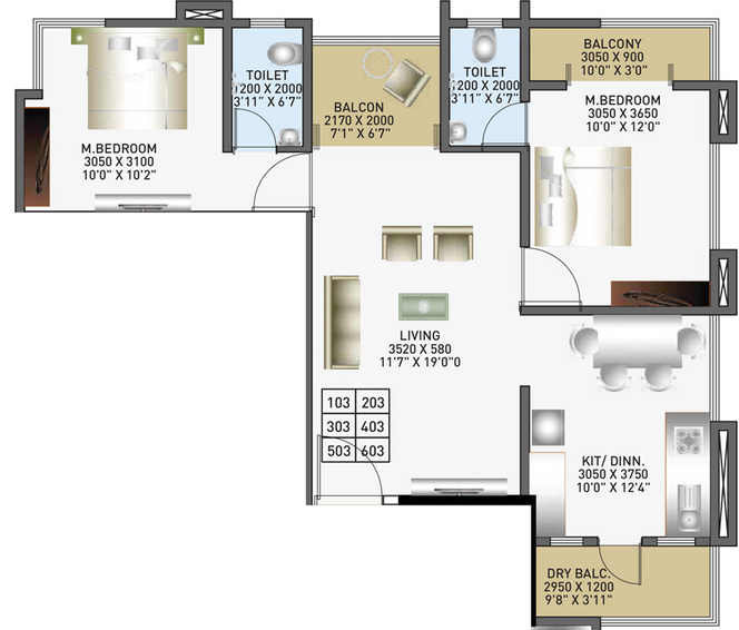 2 BHK Flat in Varada Siddhivinayak in Baner, Pune - Image 620528