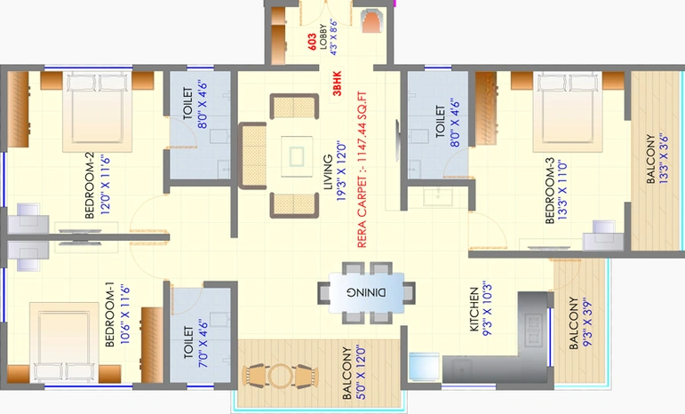 3 BHK Flat in Deshpande Vallabh in Senapati Bapat Road, Pune - Image 620653