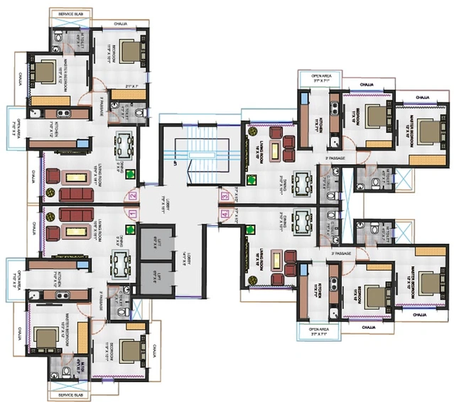 Floor Plan of Abhigna Avirahi Heights in Malad West, Mumbai - Image 79372