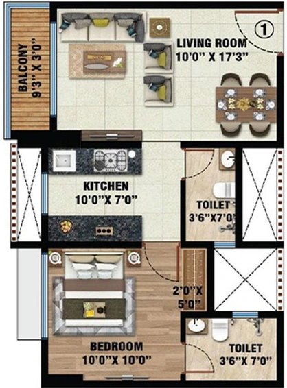 1 BHK Flat in Dream Aspire in Andheri West, Mumbai - Image 626258