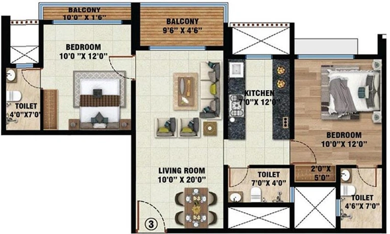 2 BHK Flat in Dream Aspire in Andheri West, Mumbai - Image 626259