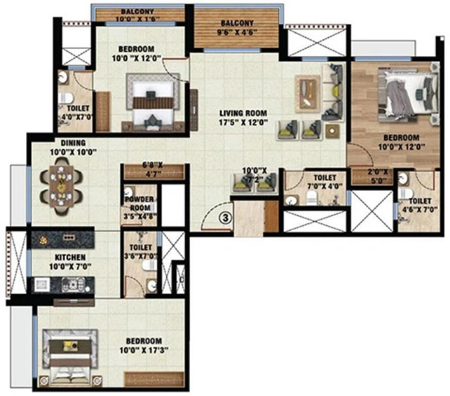 3 BHK Flat in Dream Aspire in Andheri West, Mumbai - Image 626261