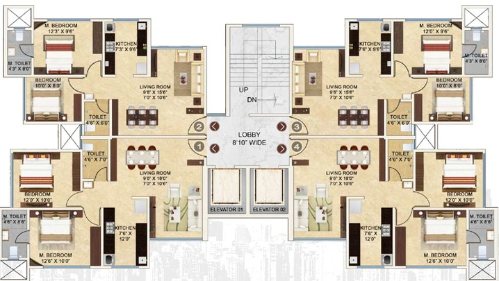 Floor Plan of MICL Aaradhya Nine in Ghatkopar East, Mumbai - Image 79384