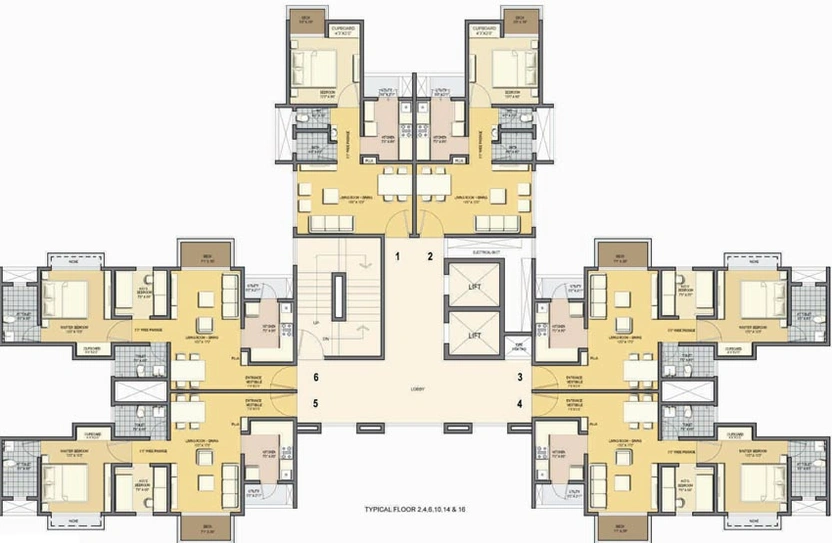 Floor Plan of Lodha Casa Essenza in Dahisar East, Mumbai - Image 79397