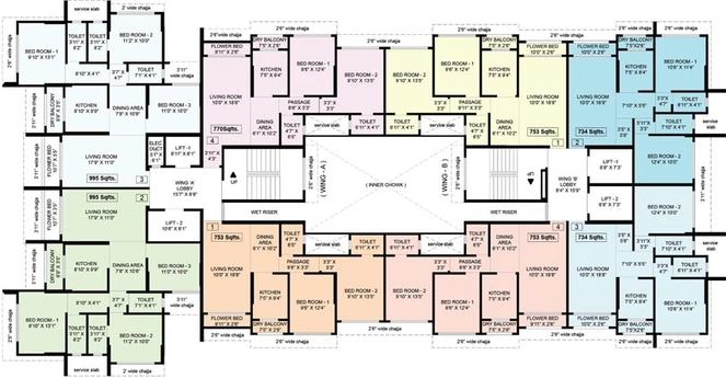 Floor Plan of Mallhar Bhimashankar Heights in Dahisar West, Mumbai - Image 79406