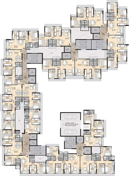 Floor Plan of Paranjape Athena in Bandra East, Mumbai - Image 80184