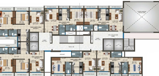 Floor Plan of Padmalaxmi Vista Meadows in Vikhroli East, Mumbai - Image 26602