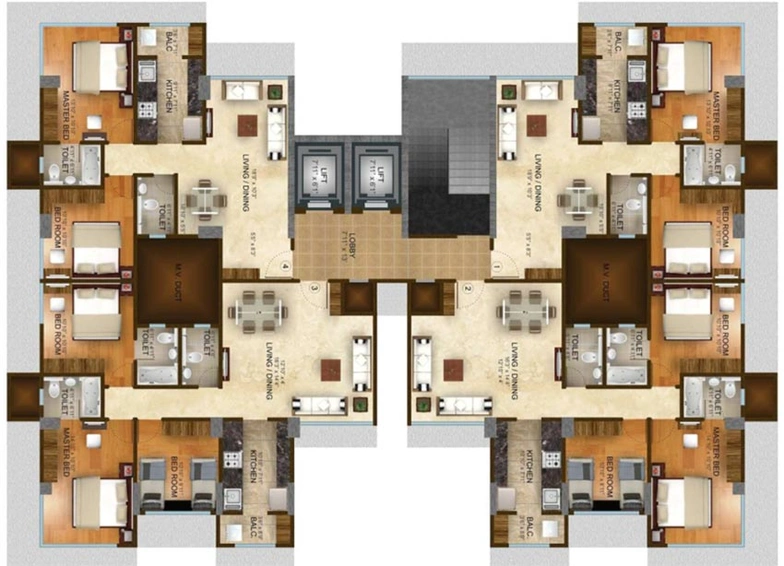 Floor Plan of Karmvir Aarey Greens in Goregaon East, Mumbai - Image 80161