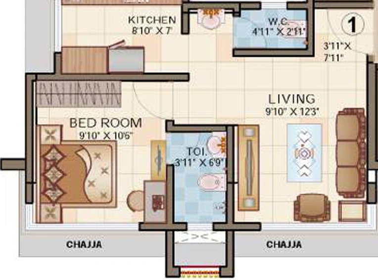 1 BHK Flat in Vibha Anthurium in Ghatkopar East, Mumbai - Image 623088