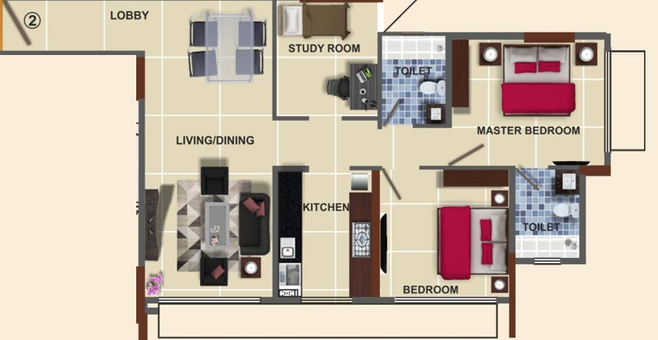 2.5 BHK Flat in Savannah Avalon in Andheri East, Mumbai - Image 621446