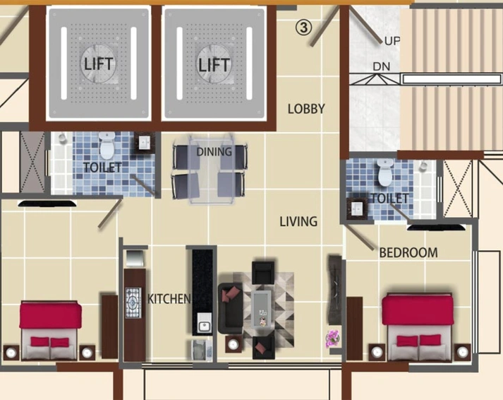 2 BHK Flat in Savannah Avalon in Andheri East, Mumbai - Image 621445