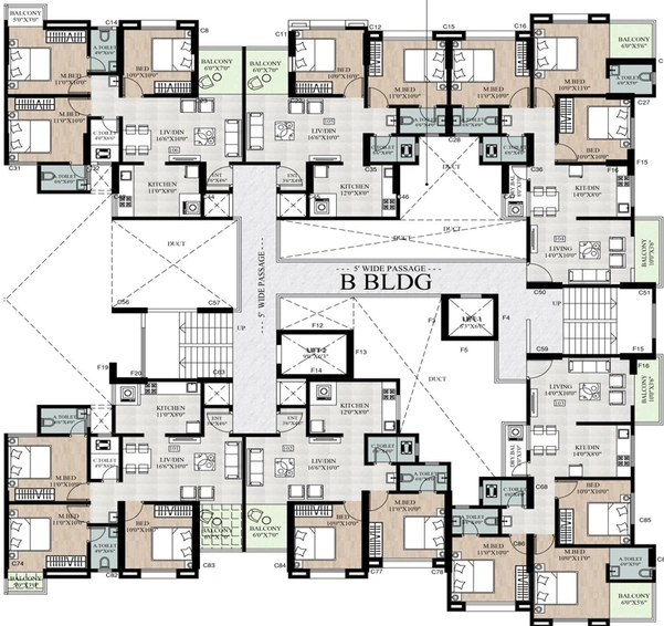 Floor Plan of Clone Tiara in Dudulgaon, Pune - Image 79635