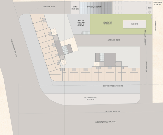 Master Plan of Courtyard Meridian in Sevasi, Vadodara - Image 79991