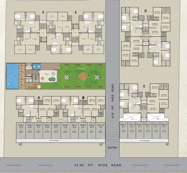 Master Plan of Courtyard The Residence in Sevasi, Vadodara - Image 79982