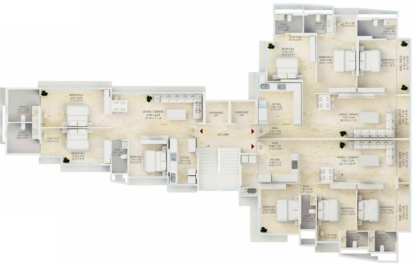 Floor Plan of Kripa Allure in Bandra West, Mumbai - Image 80124