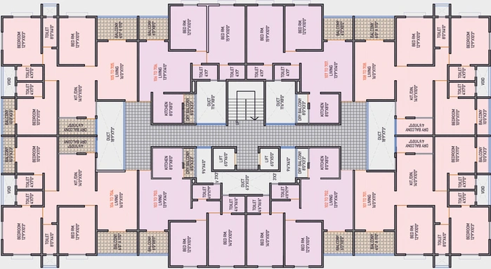 Floor Plan of Chordiya Galaxy in Kondhwa, Pune - Image 79849