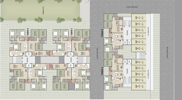 Master Plan of Courtyard The Residence 3 in Sevasi, Vadodara - Image 79967