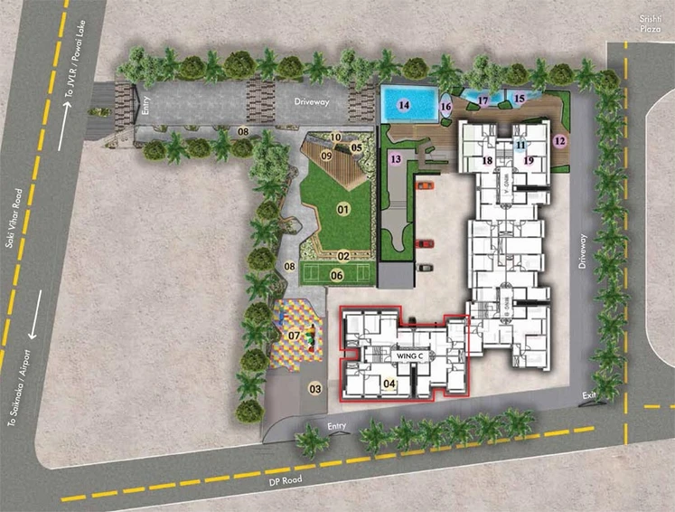 Master Plan of Srishti Harmony 3 in Powai, Mumbai - Image 85586