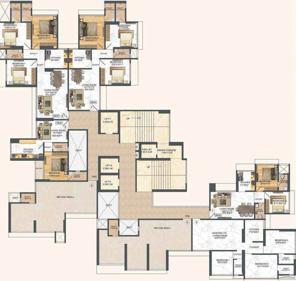 Floor Plan of Sudhanshu Aniraj Tower in Bhandup West, Mumbai - Image 26680
