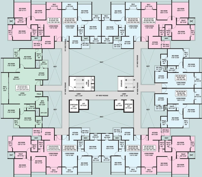 Floor Plan of Anand Siddhigiri in Kondhwa, Pune - Image 80014