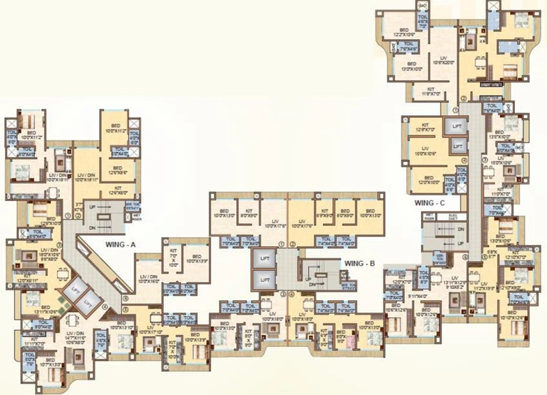 Floor Plan of Atul Blue Fortuna in Andheri East, Mumbai - Image 80108