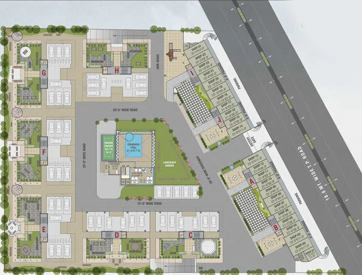 Master Plan of Fortune Greens in Bhayli Road, Vadodara - Image 79946