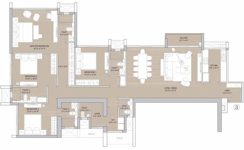 4 BHK Flat in Oberoi Prisma in Jogeshwari East, Mumbai - Image 626431