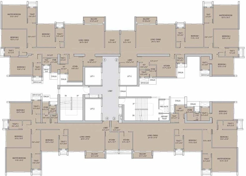Floor Plan of Oberoi Prisma in Jogeshwari East, Mumbai - Image 81072