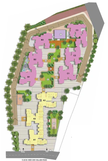 Master Plan of Sheth Midori in Dahisar East, Mumbai - Image 80093