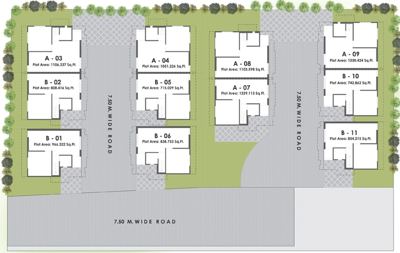 Master Plan of Fortune Vistaria 11 in Vadsar Road, Vadodara - Image 79880