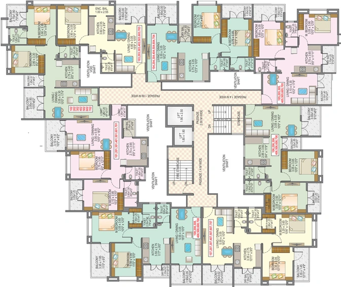 Floor Plan of KR Ojasvi Gold in Ravet, Pune - Image 79892