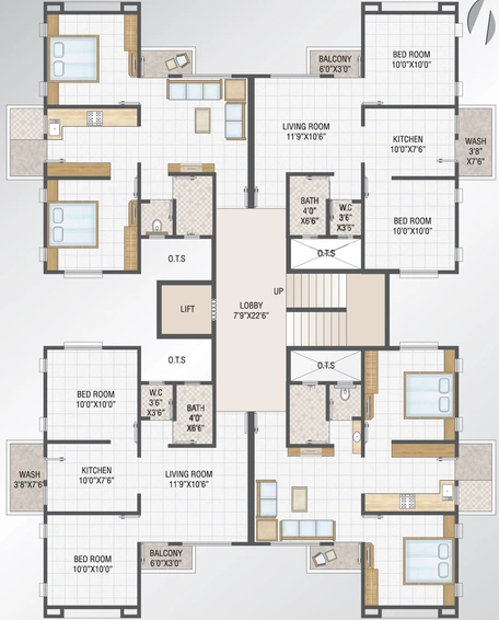 Floor Plan of Taksh Shivam in Waghodia Road, Vadodara - Image 103577