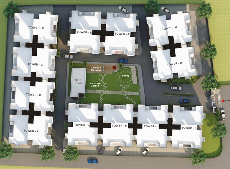 Master Plan of Taksh Shivam in Waghodia Road, Vadodara - Image 103578
