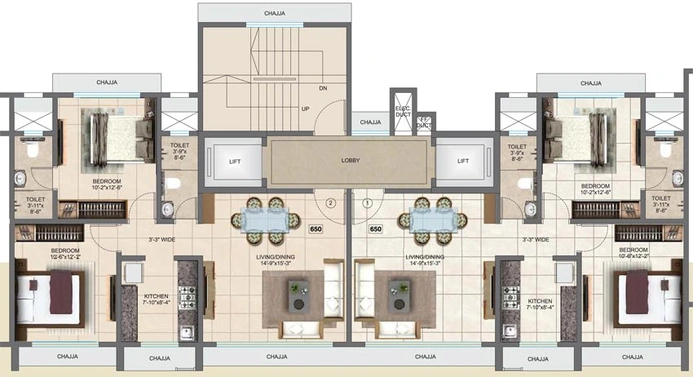 Floor Plan of Jaydeep Prathmesh Darshan in Ghatkopar East, Mumbai - Image 80063