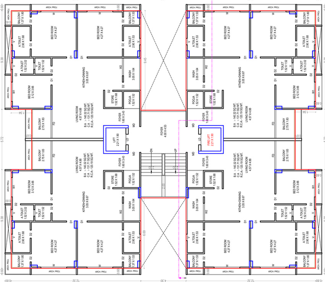 Floor Plan of Aagam Siddhi in Vesu, Surat - Image 79930