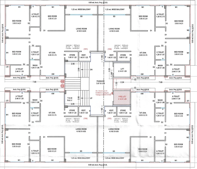 Floor Plan of Satvat The Legacy in Jahangirabad, Surat - Image 79998