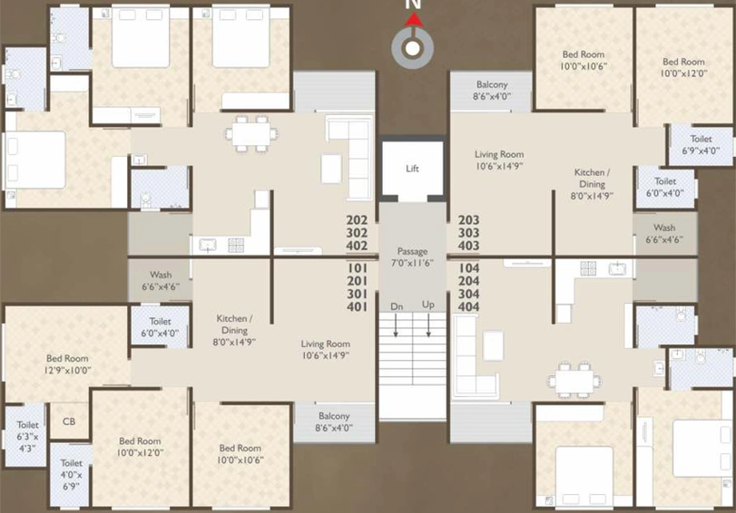 Floor Plan of Akshar Aarya in Bhayli Road, Vadodara - Image 81166
