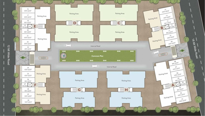 Master Plan of Akshar Aarya in Bhayli Road, Vadodara - Image 81167