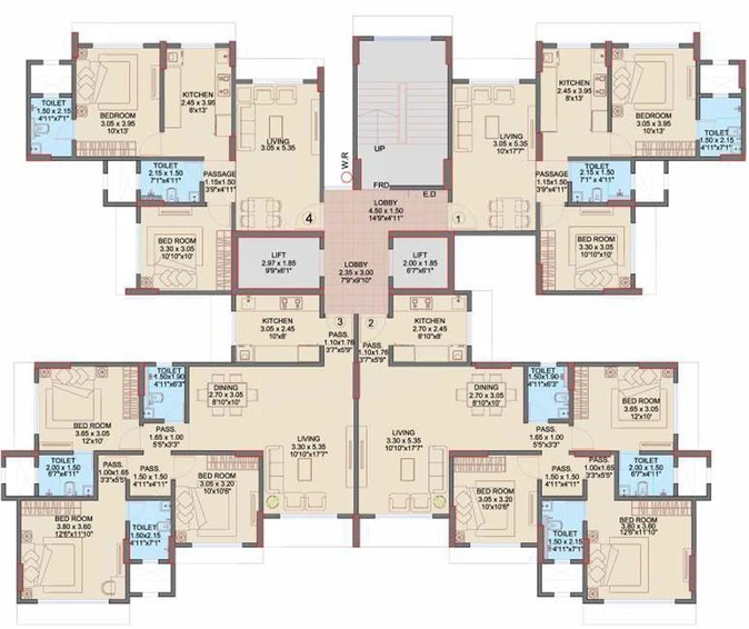 Floor Plan of Golden Jubilee Heights in Jogeshwari West, Mumbai - Image 99643