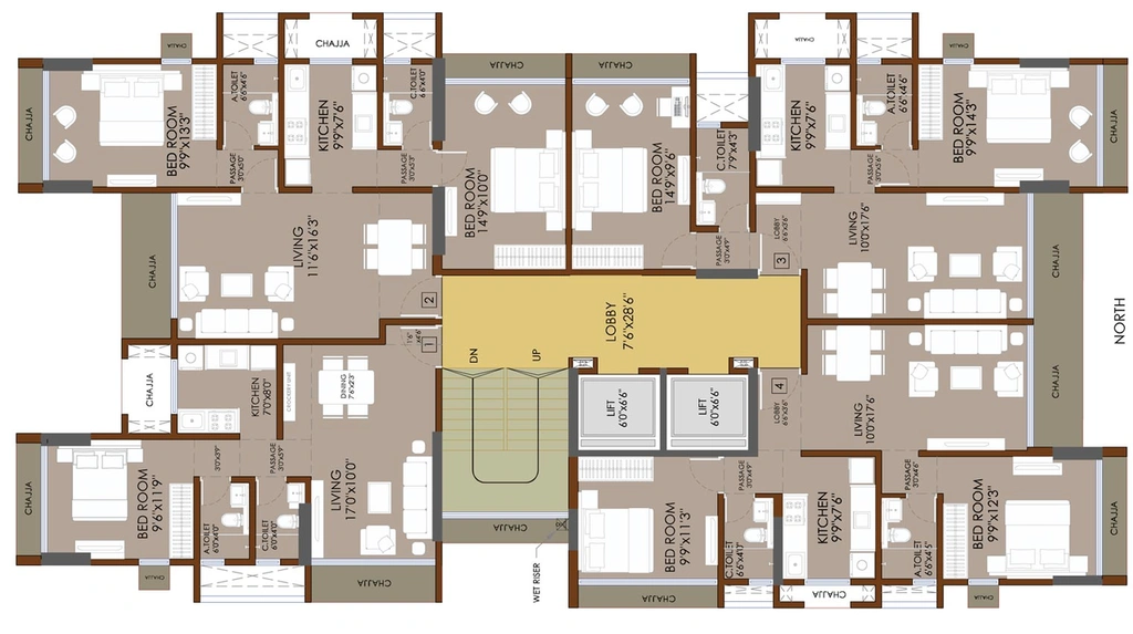 Floor Plan of Mangal Smriti in Chembur East, Mumbai - Image 81078