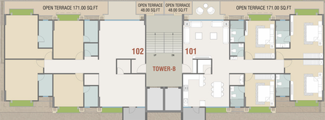 Floor Plan of Courtyard Bellagio in Bhayli Road, Vadodara - Image 81181