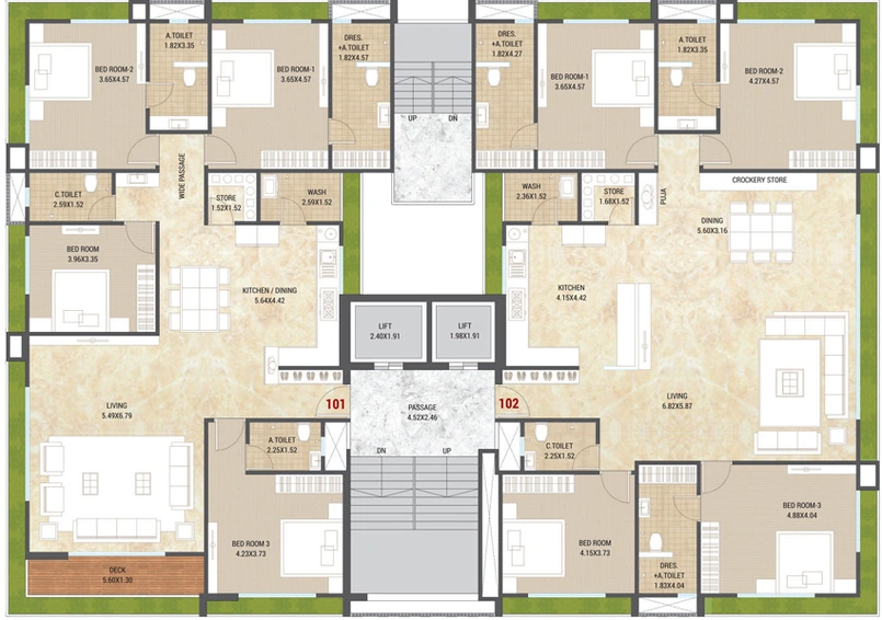 Floor Plan of Nisarg Shree Villa in Katargam, Surat - Image 80512
