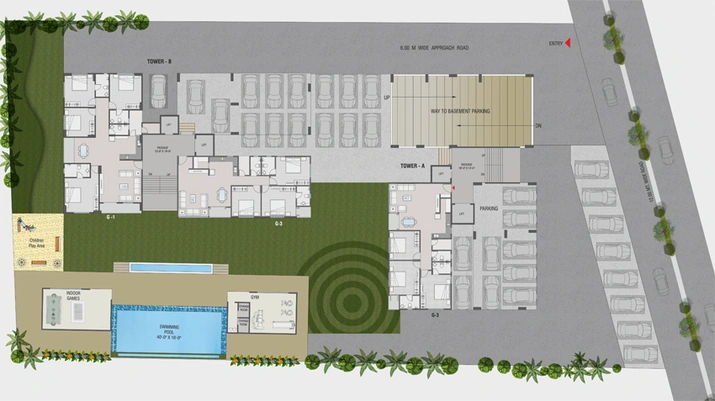 Master Plan of Courtyard Towers in Gotri, Vadodara - Image 80522