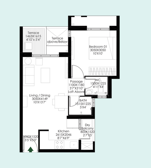 1 BHK Flat in Godrej Meadows 1 in Mahalunge, Pune - Image 426821