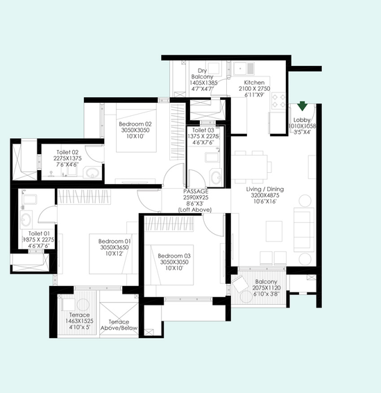 3 BHK Flat in Godrej Meadows 1 in Mahalunge, Pune - Image 426823