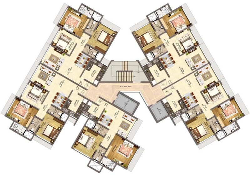 Floor Plan of Bajaj Emerald in Andheri East, Mumbai - Image 81085