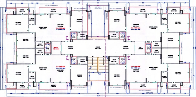 Floor Plan of Shreeji Sky City Luxuria in Bhimrad, Surat - Image 81319