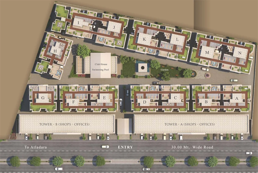 Master Plan of Eath Artica in Bhayli Road, Vadodara - Image 81192